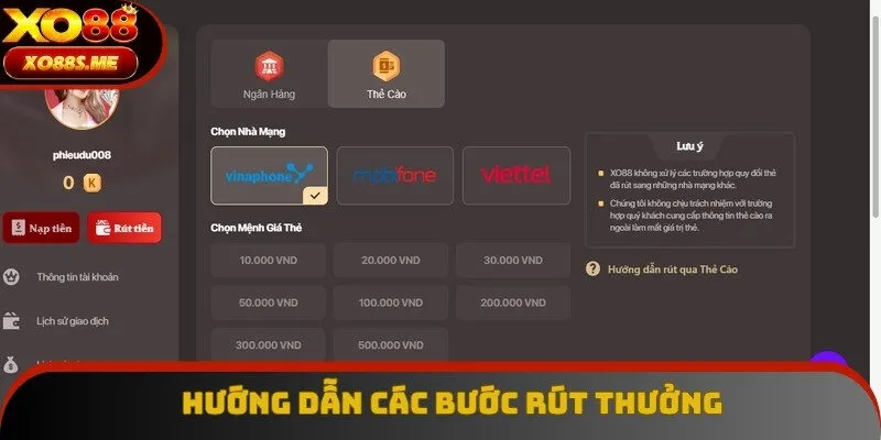 Hướng dẫn các bước rút thưởng về tài khoản nhanh chóng và an toàn