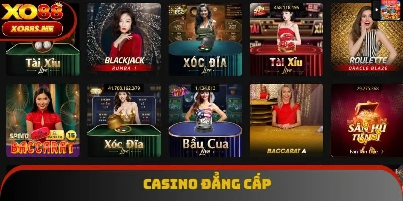 Giải trí casino chuyên nghiệp và chất lượng nhất