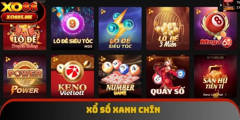 Hình thức xổ số lô đề cũng được ưa chuộng ở XO88
